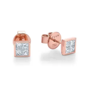 Princess Cut Diamond Studs
