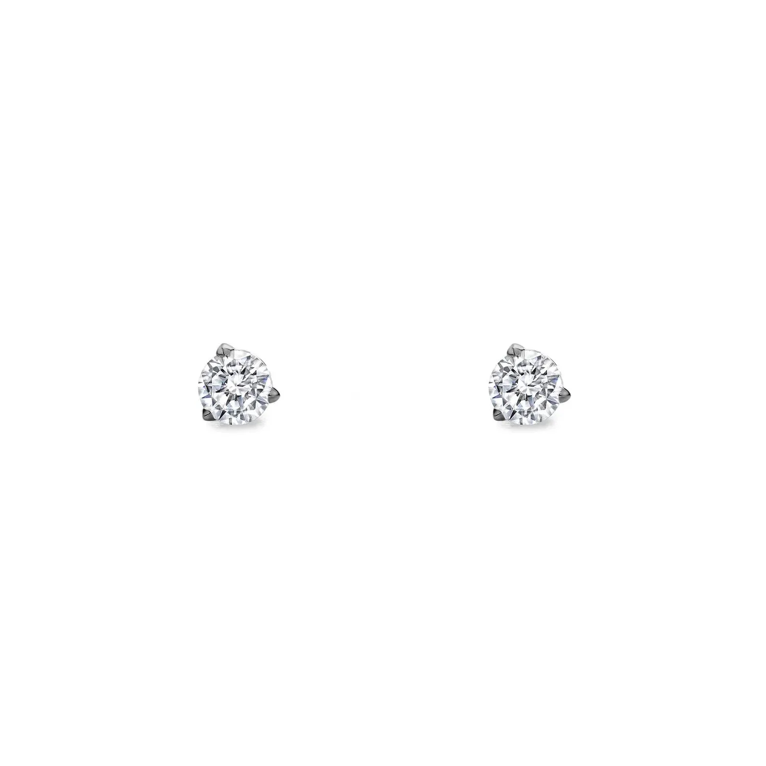 Promise Solitaire Stud 4.5mm - Black Ruthenium   CZ Blanc
