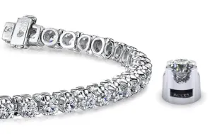 Prong Set Diamond Strand Lab-Grown Diamond Tennis Bracelet with 8.16 ct.(finished) 4.0mm