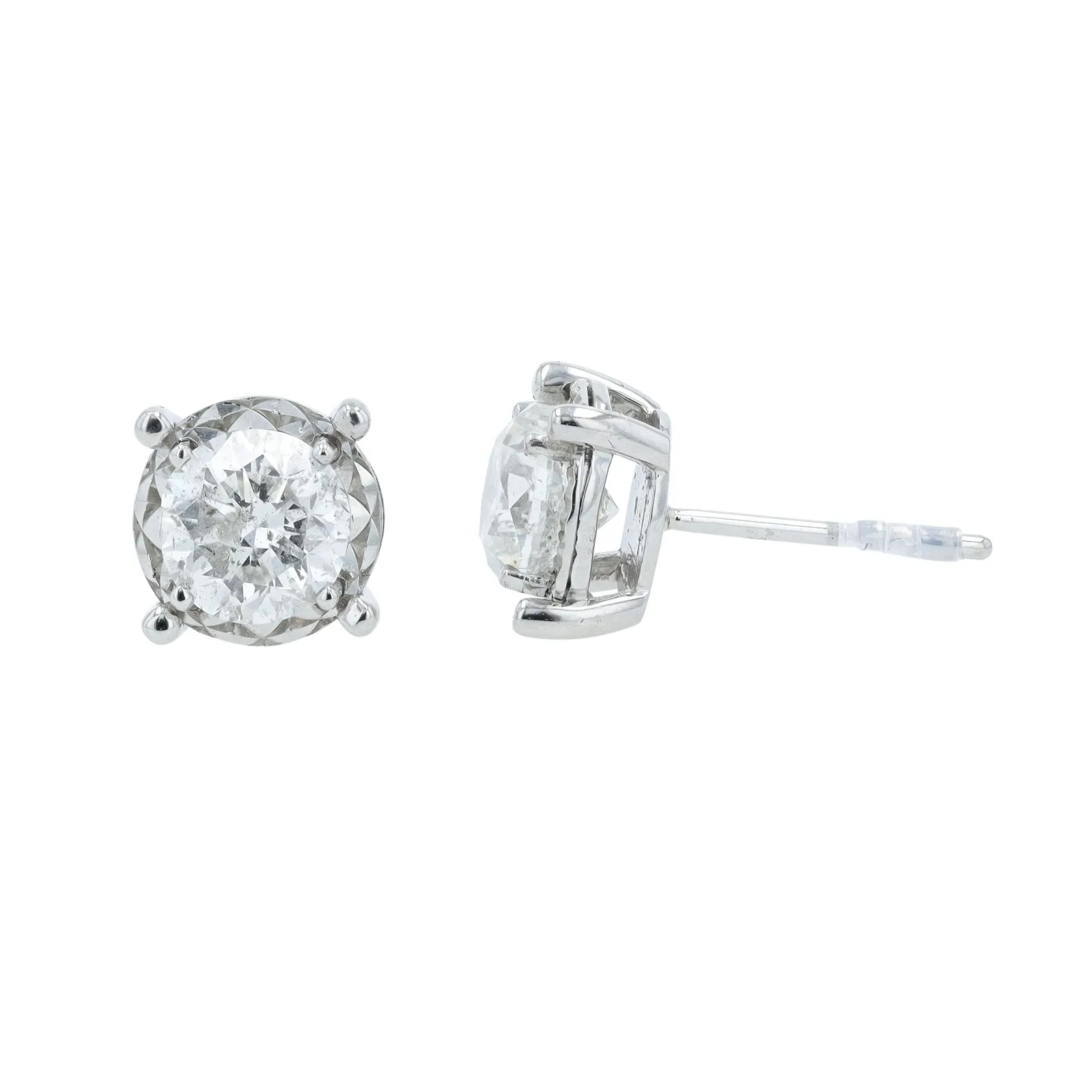 PT900 2.01 CTW Diamond Miracle Set Studs