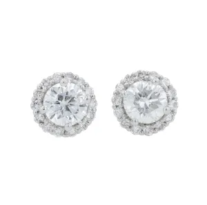 PT900 2.52CT Diamond Halo Studs