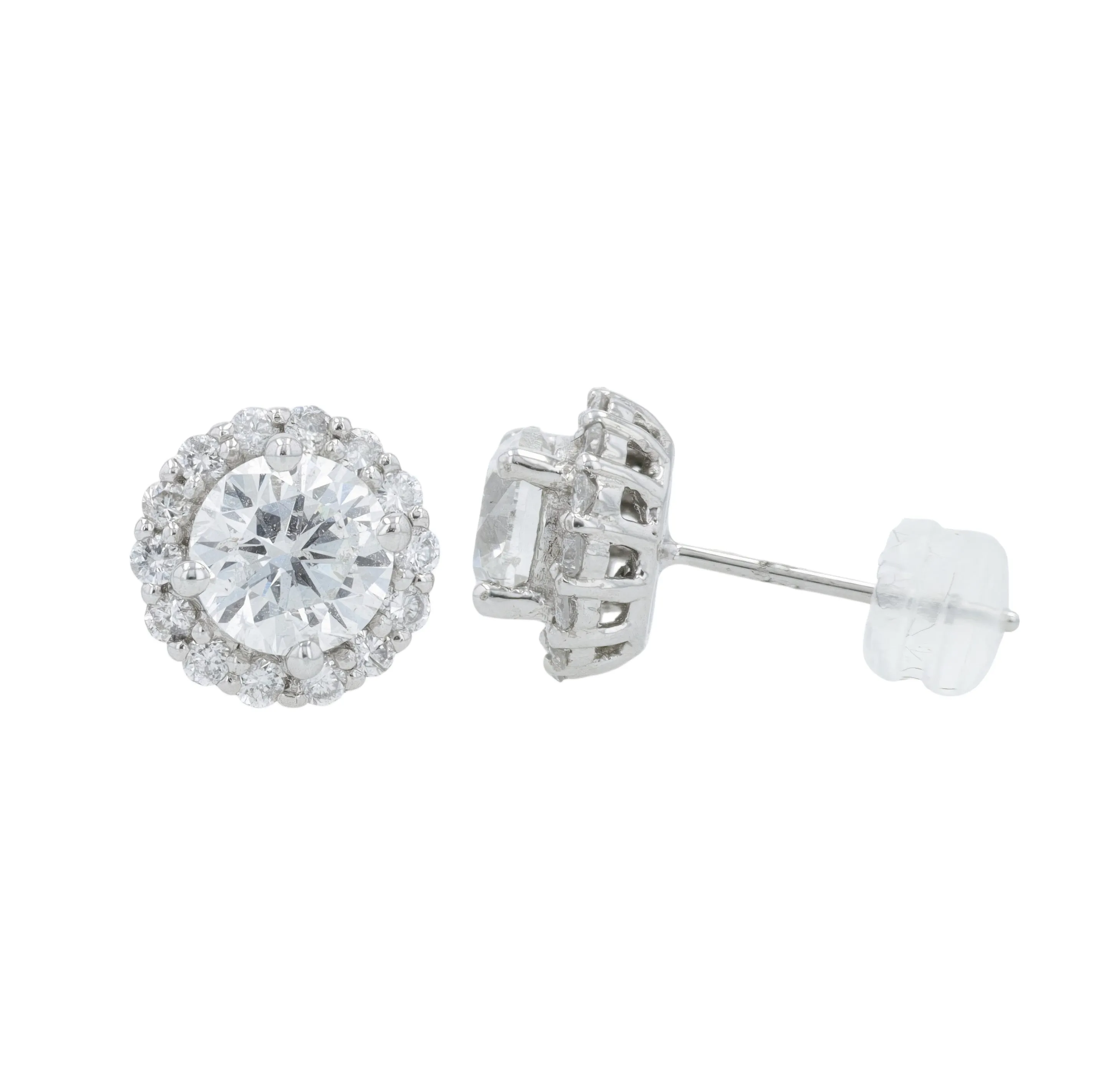 PT900 2.52CT Diamond Halo Studs