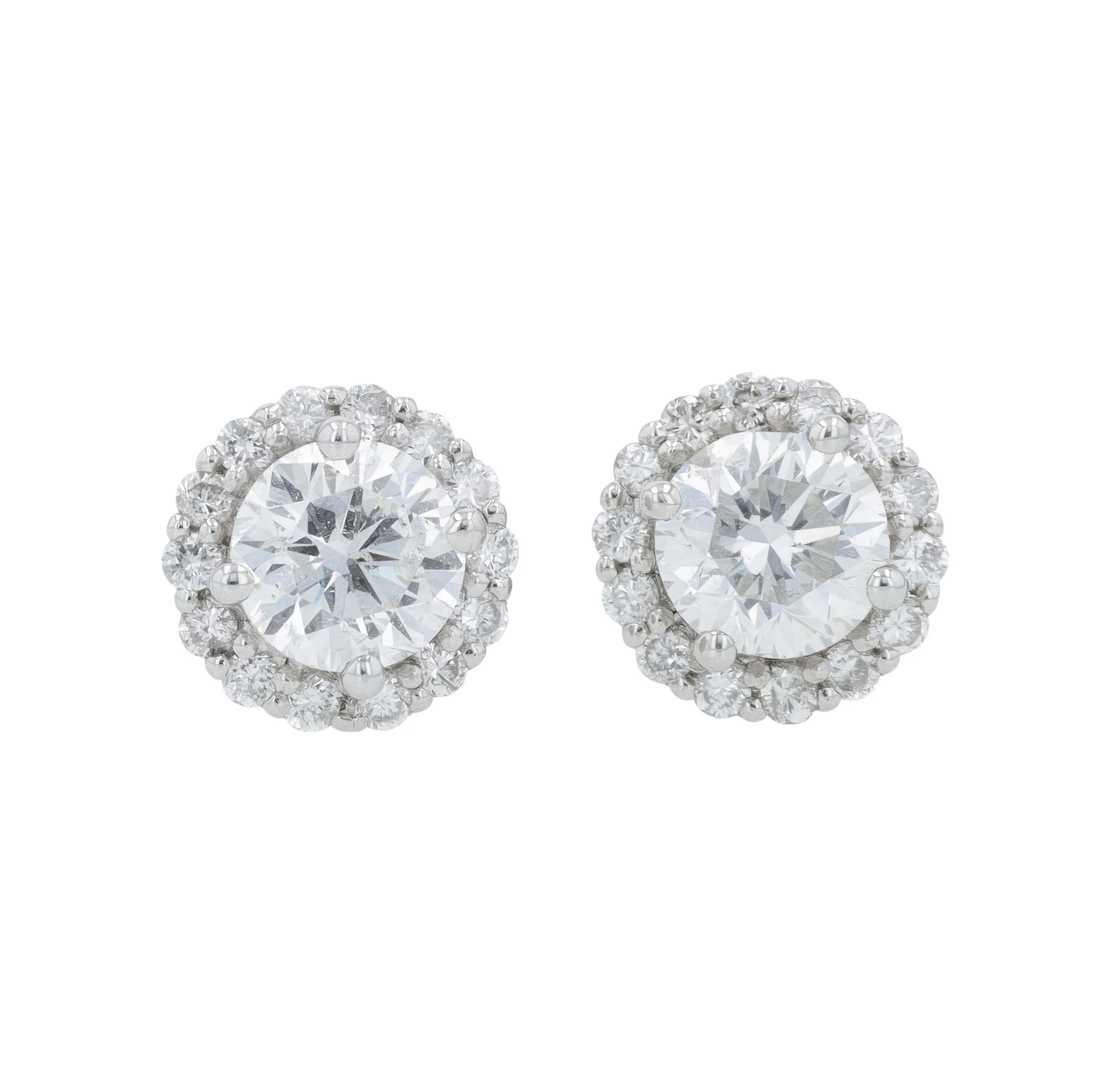 PT900 2.52CT Diamond Halo Studs