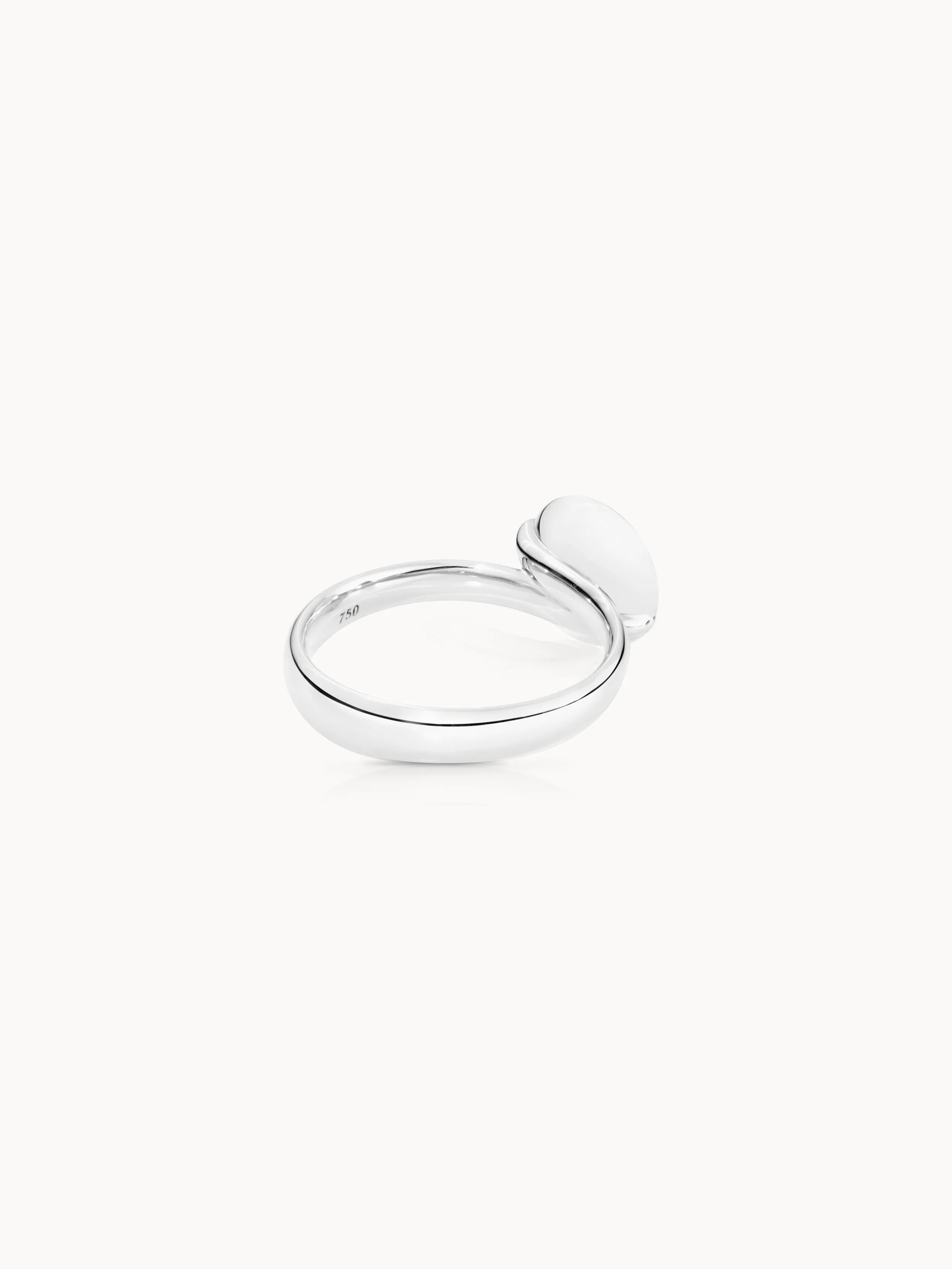 Ring BOUTON small Chalcedony blue blue Chalcedony