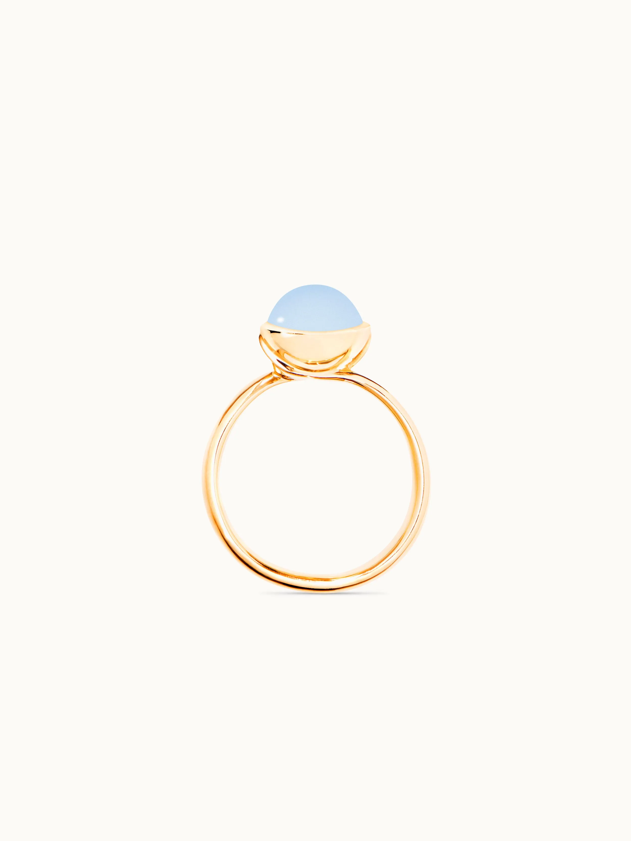 Ring BOUTON small Chalcedony blue