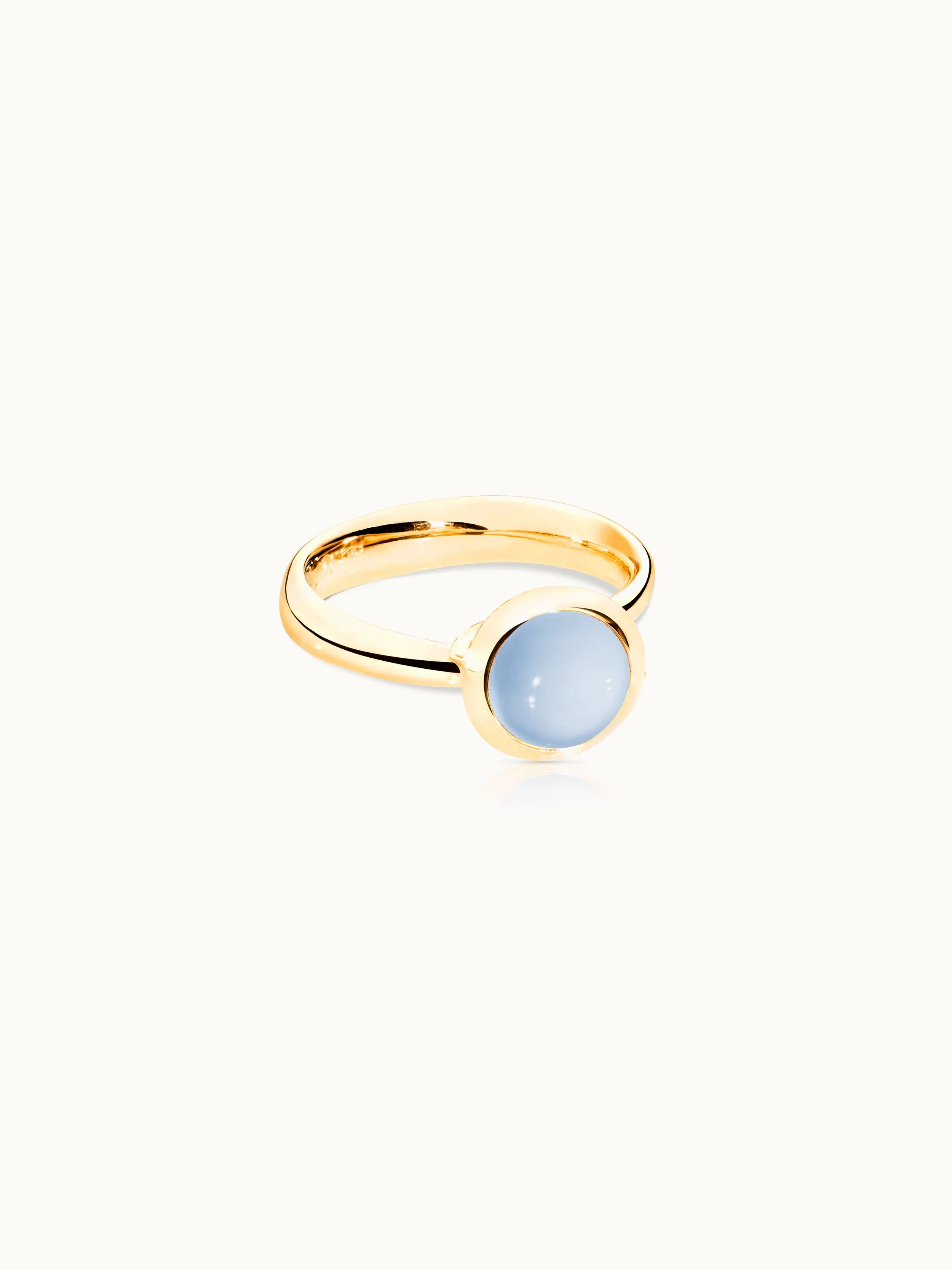 Ring BOUTON small Chalcedony blue