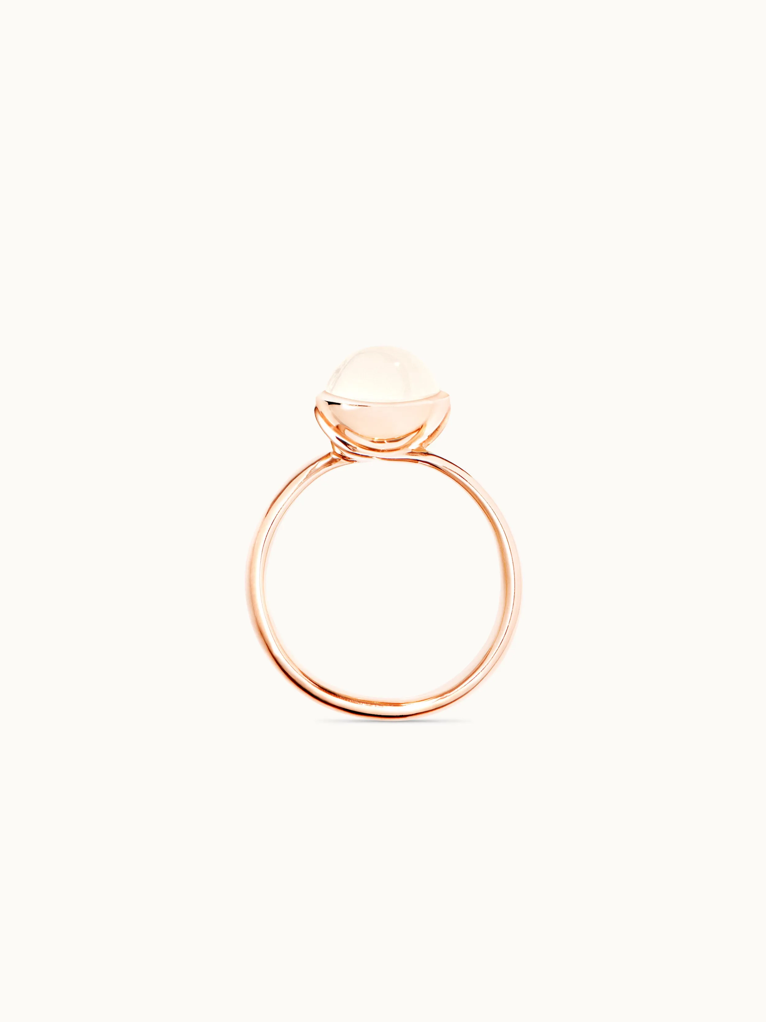 Ring BOUTON small Moonstone sand/white sand Moonstone