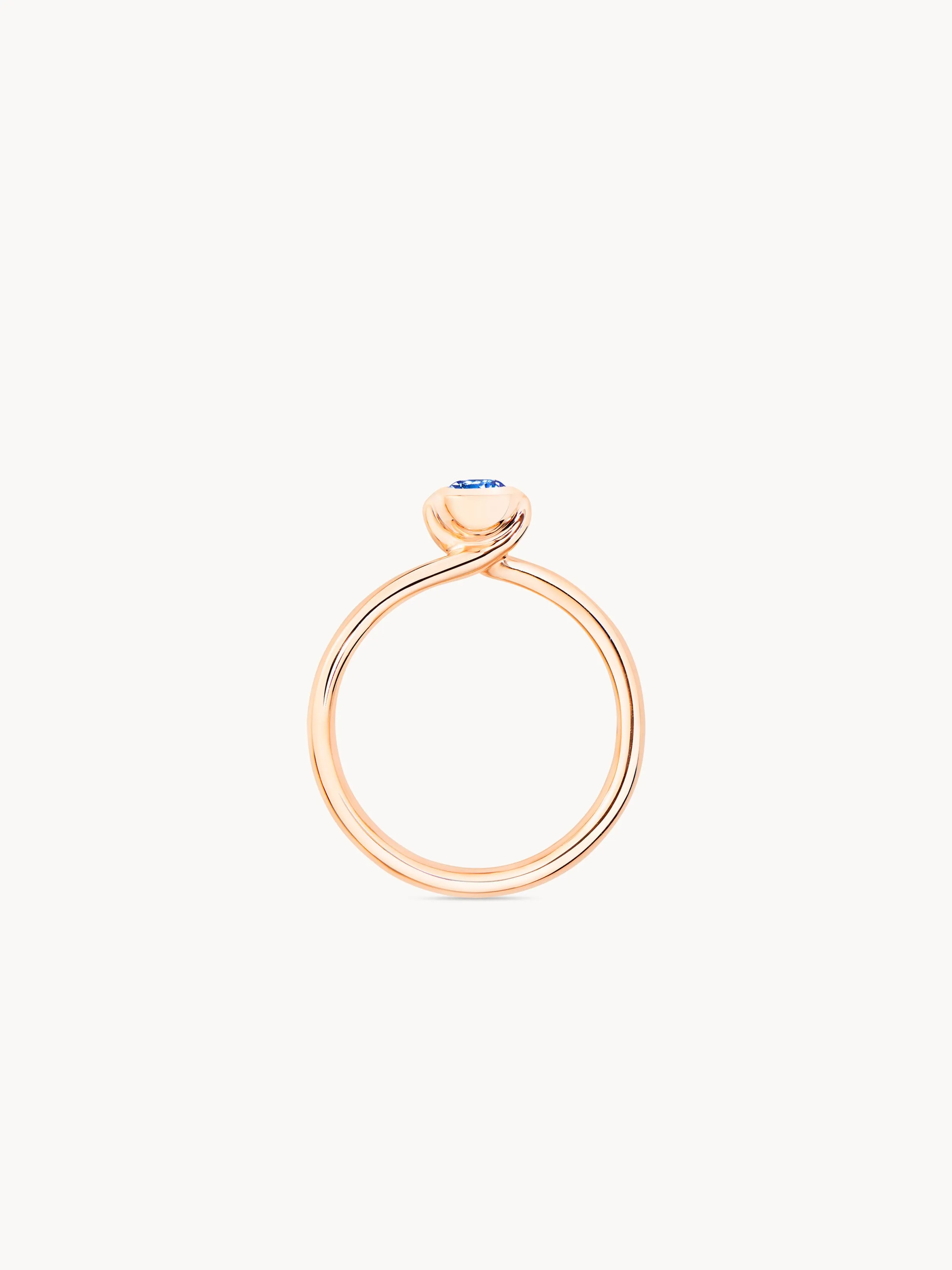 Ring BOUTON Solitaire Sapphire blue blue Sapphire