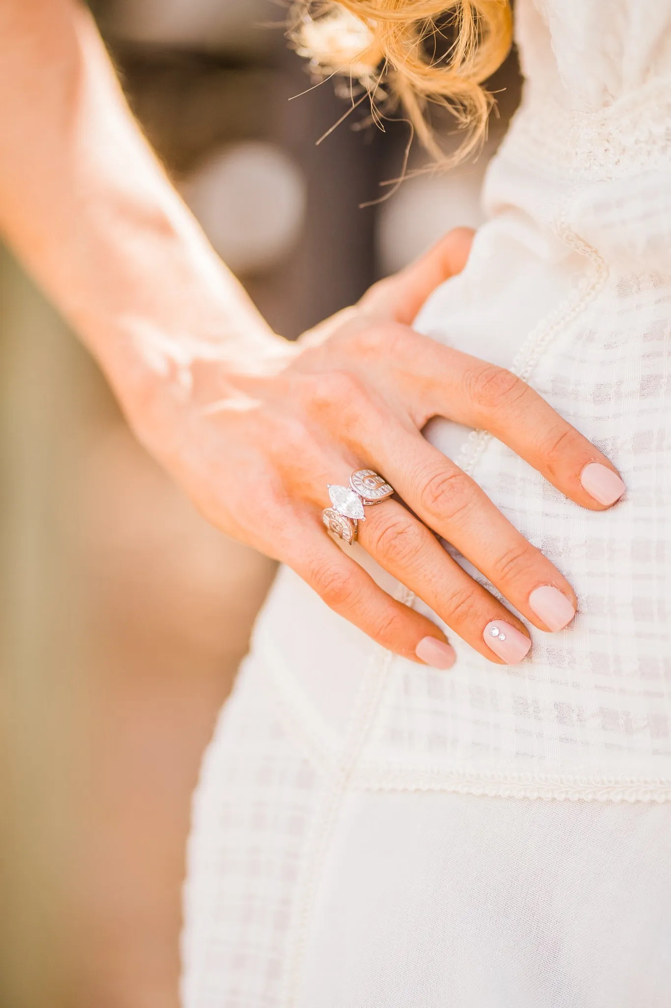Ring, Marquise CZ Stone in Sterling Silver - Sale!