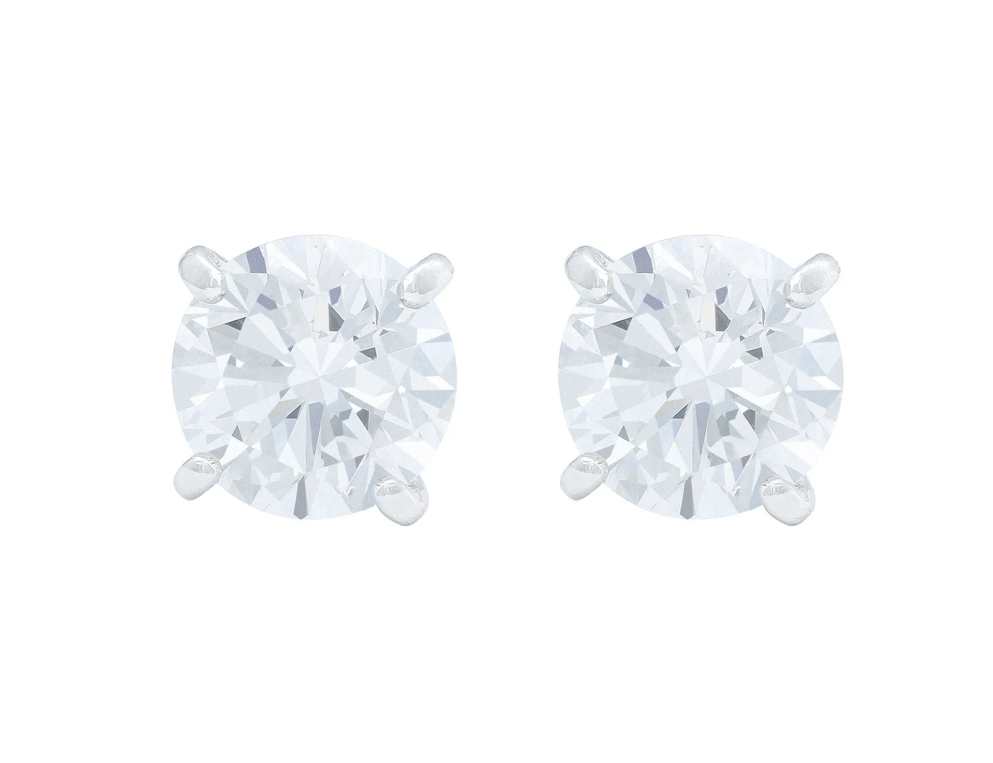 Rivière Platinum 3.57ctw Diamond Studs