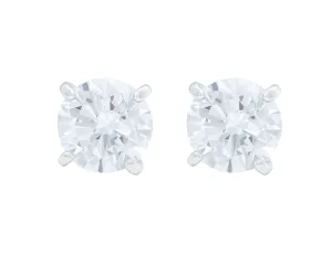Rivière Platinum 3.57ctw Diamond Studs