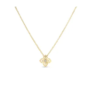 Roberto Coin 18k Yellow Gold Palazzo Ducale Diamond Drop Pendant Necklace – 7773685AY17X