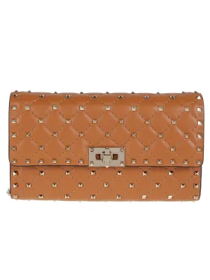 Rockstud Spike Lamb Nappa Shoulder Bag
