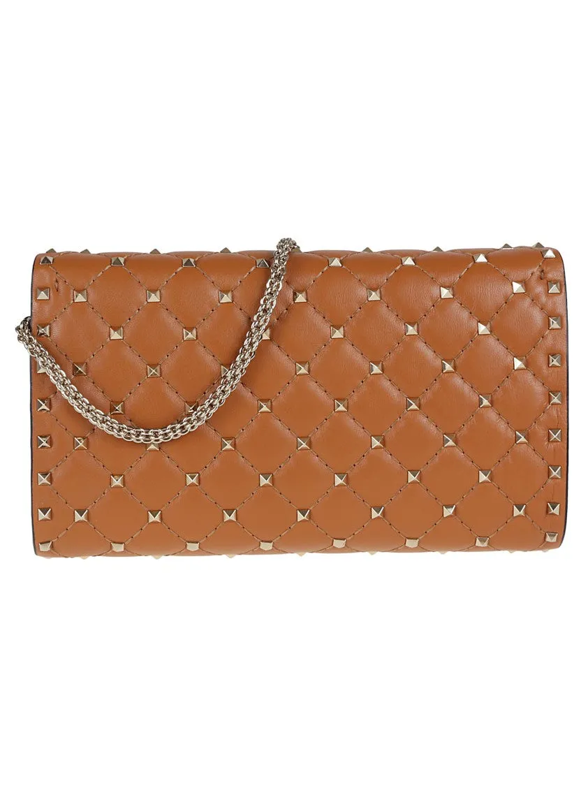 Rockstud Spike Lamb Nappa Shoulder Bag