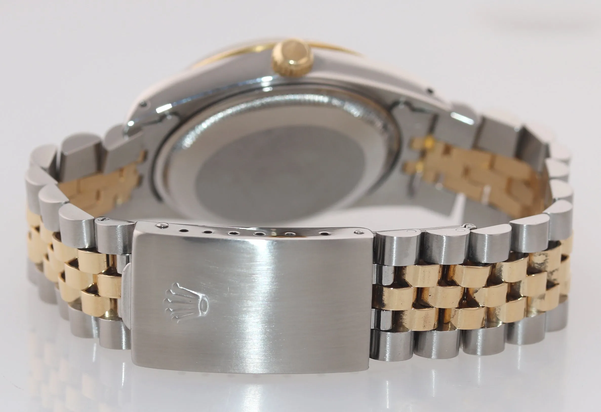 Rolex 15223 18k Yellow Gold Steel MOP Diamond 34mm Two Tone Fluted Watch Box
