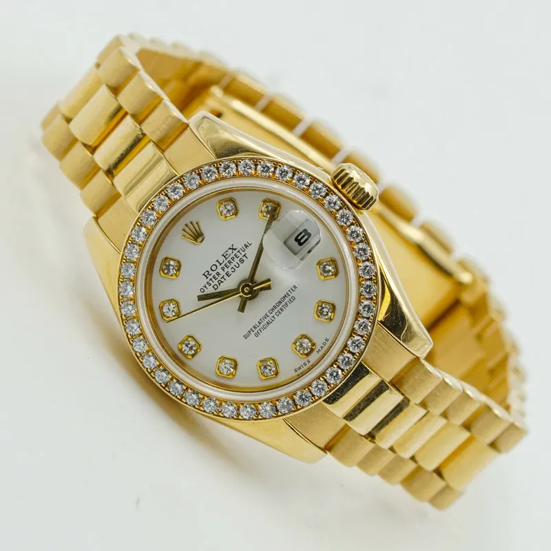 Rolex Datejust 26mm 179178 18K Yellow Gold & Diamond Bezel Circa 2005
