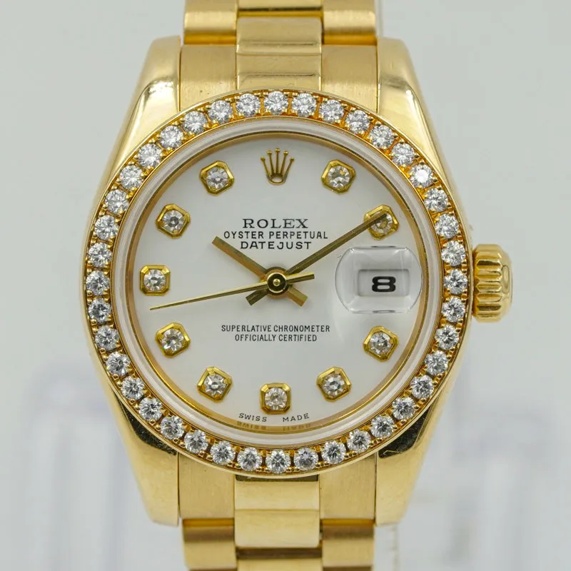 Rolex Datejust 26mm 179178 18K Yellow Gold & Diamond Bezel Circa 2005