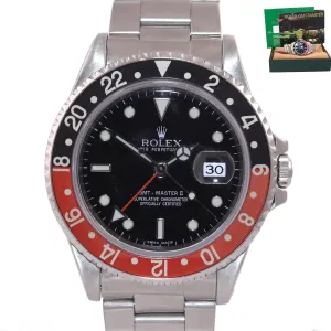 Rolex GMT-Master II 2 Coke Steel 16710 Date Steel Black Red 40mm Watch Box