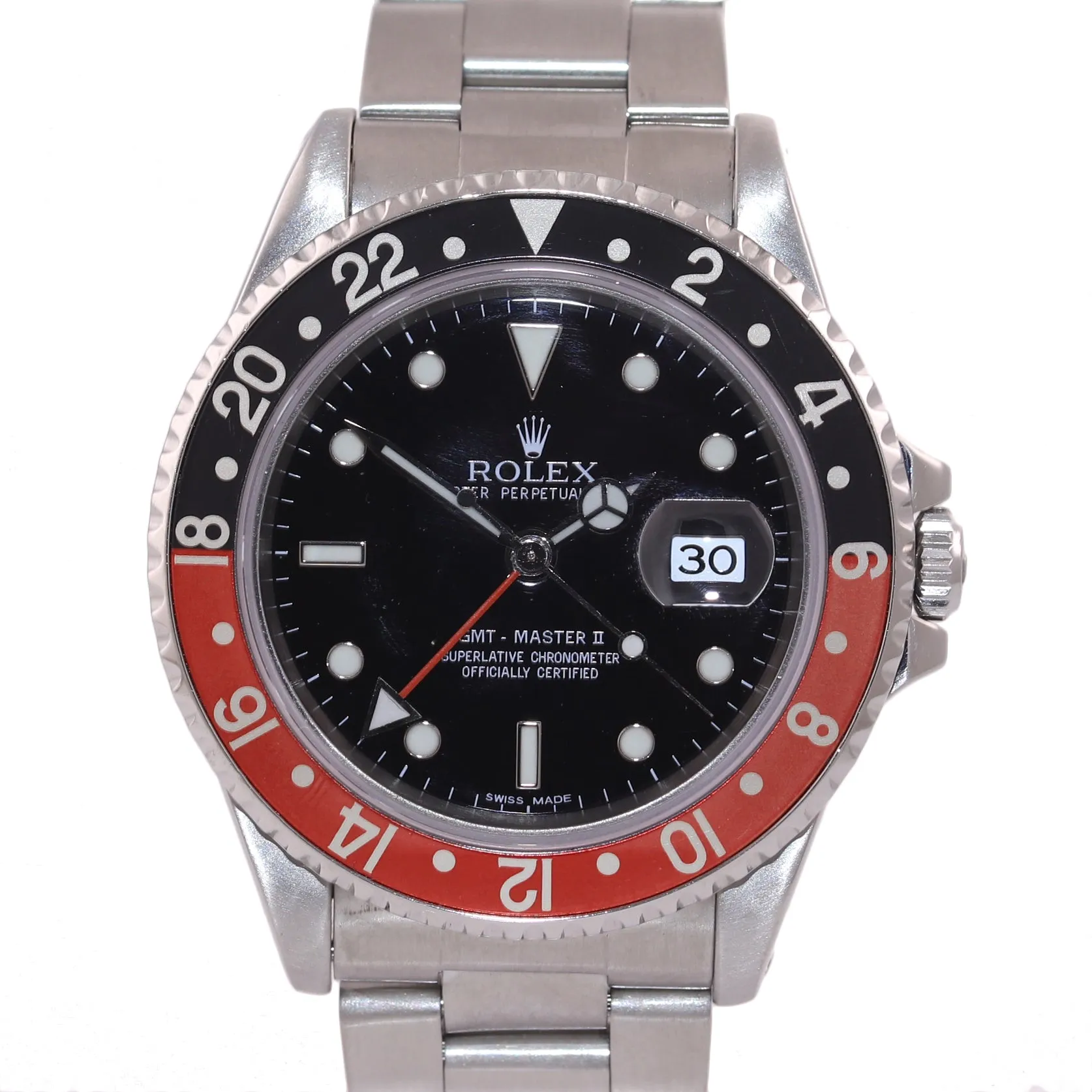 Rolex GMT-Master II 2 Coke Steel 16710 Date Steel Black Red 40mm Watch Box