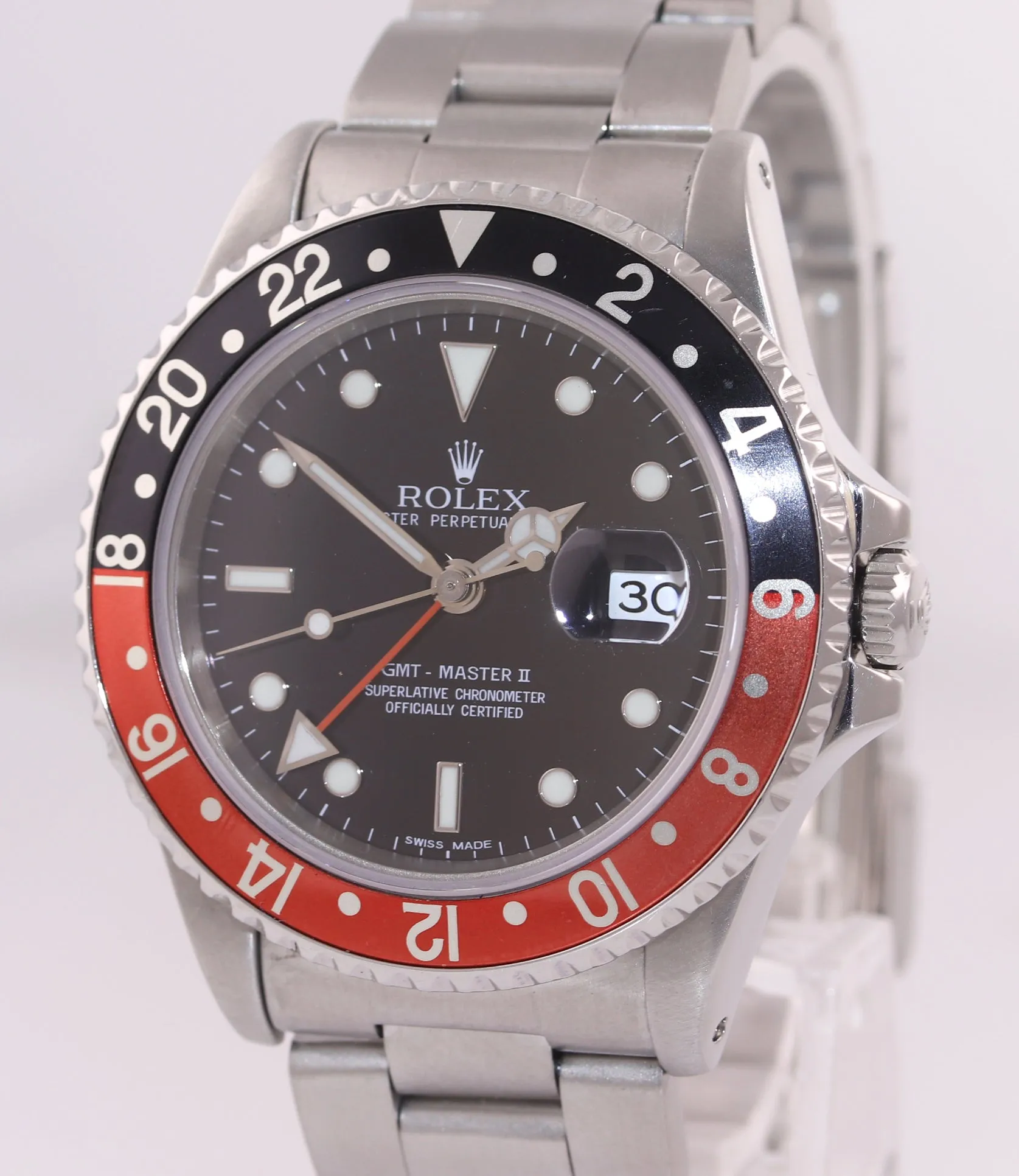 Rolex GMT-Master II 2 Coke Steel 16710 Date Steel Black Red 40mm Watch Box