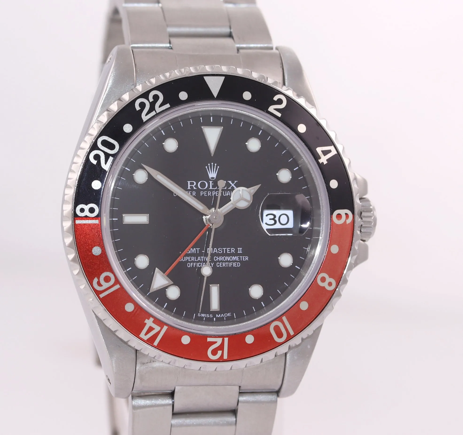 Rolex GMT-Master II 2 Coke Steel 16710 Date Steel Black Red 40mm Watch Box