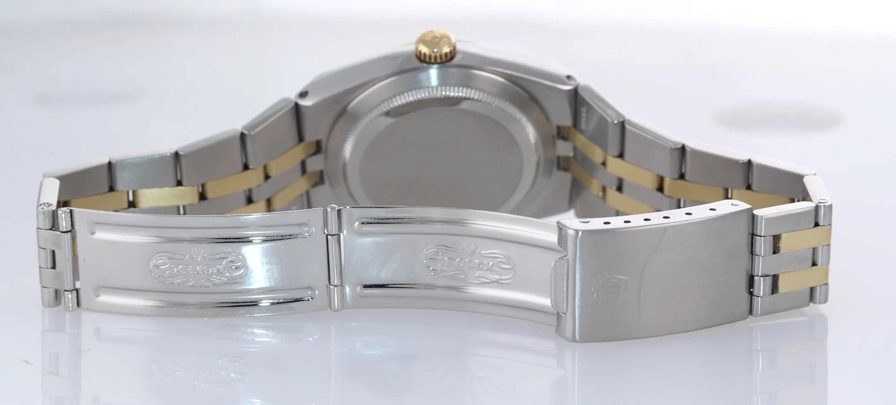 Rolex OysterQuartz DateJust 17013 Two-Tone Gold Steel Champagne Integral Watch
