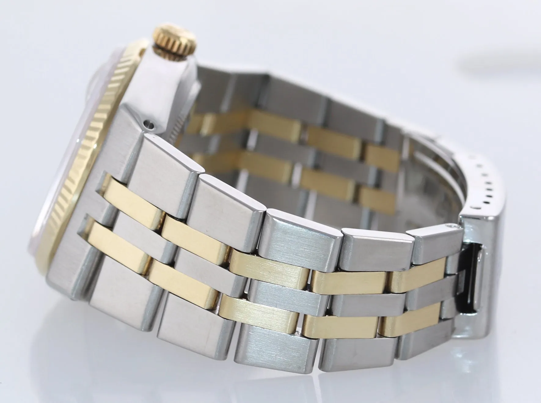 Rolex OysterQuartz DateJust 17013 Two-Tone Gold Steel Champagne Integral Watch