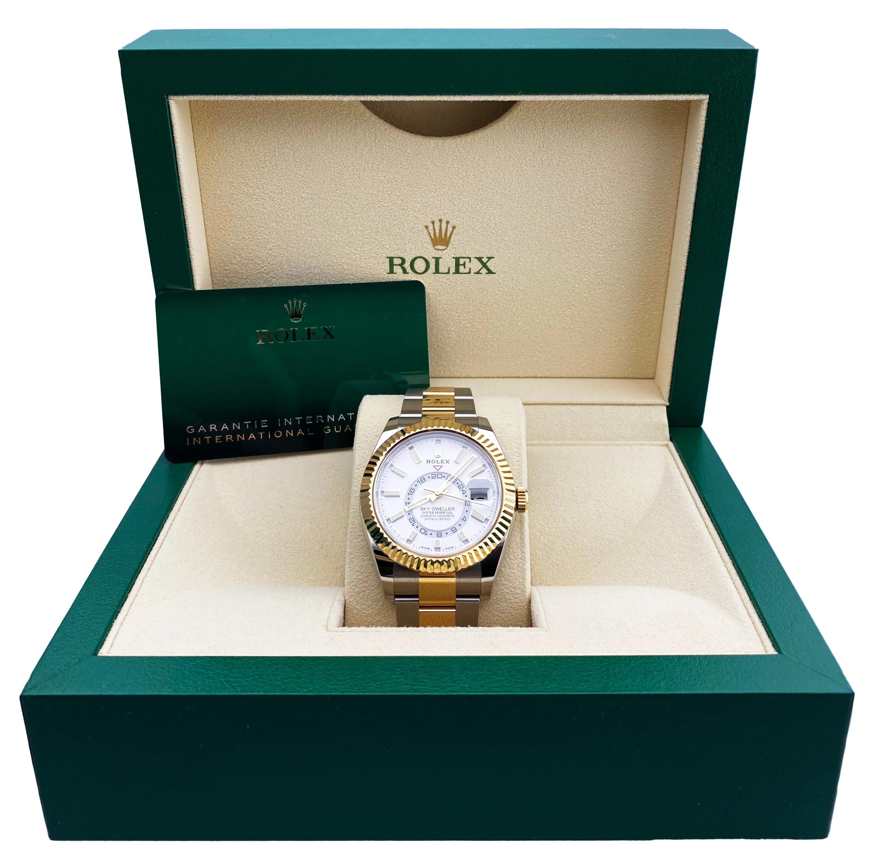 Rolex Sky Dweller 326933 White Dial Mens Watch Box Papers