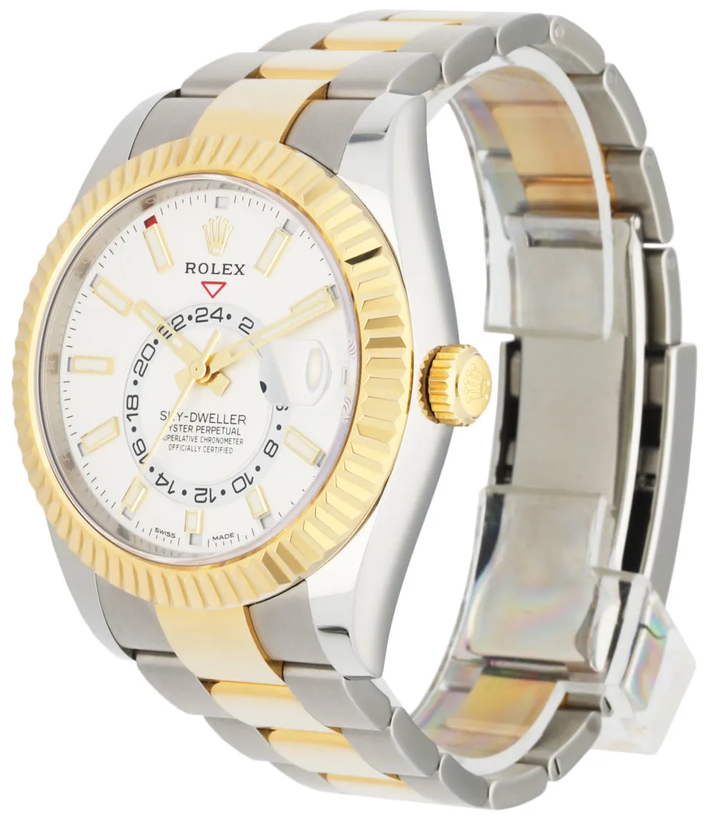 Rolex Sky Dweller 326933 White Dial Mens Watch Box Papers