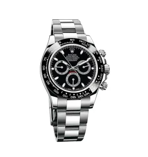 Rolex Steel Cosmograph Daytona 40 Watch - Black Index Dial 126500LN