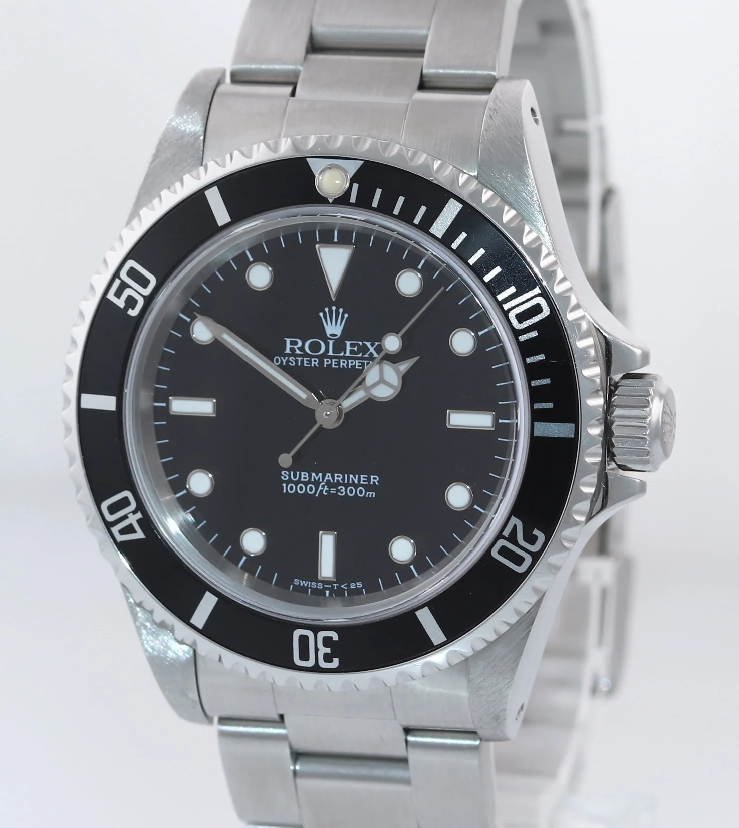 Rolex Submariner No-Date 2 line dial 14060 Steel Black 40mm Watch Box