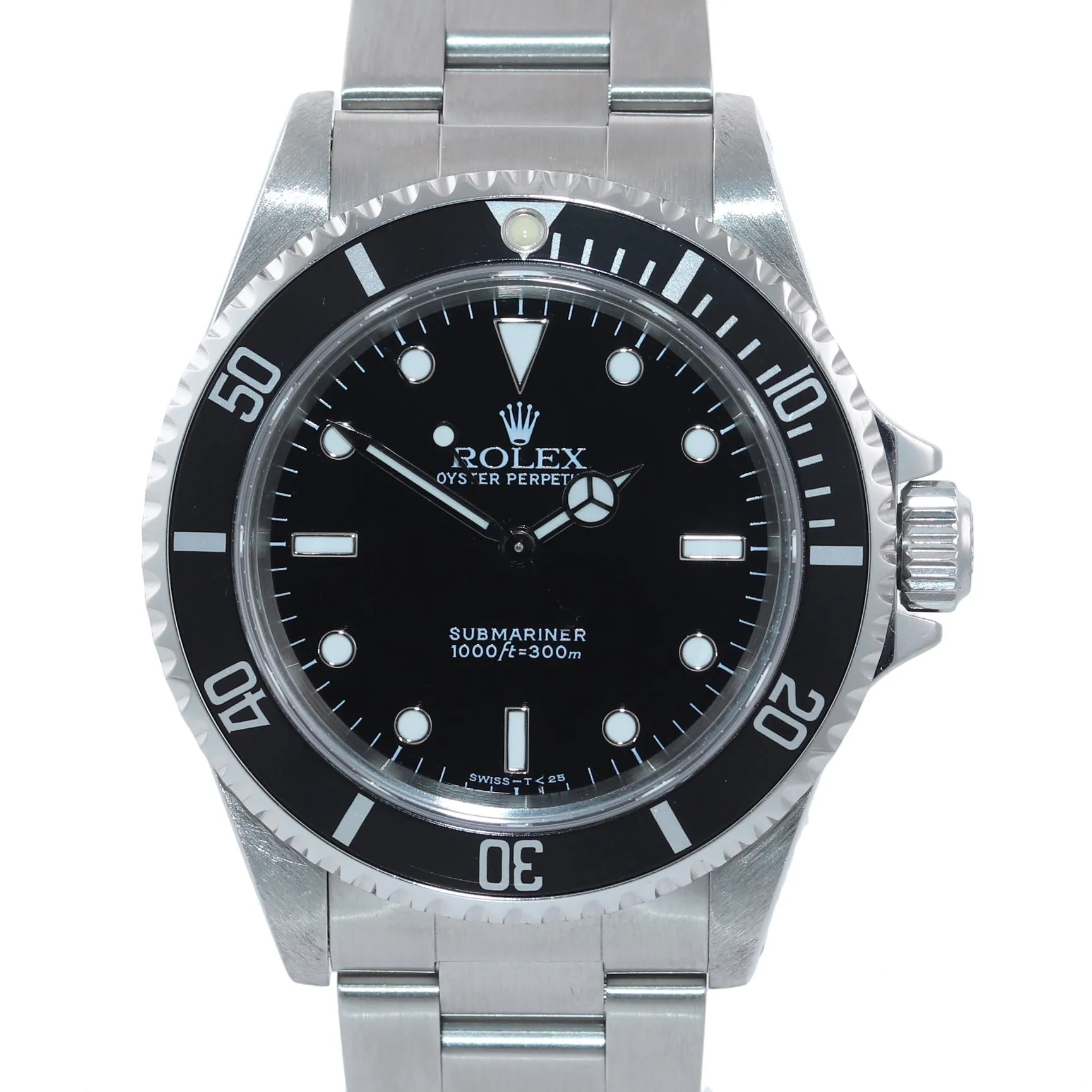 Rolex Submariner No-Date 2 line dial 14060 Steel Black 40mm Watch Box