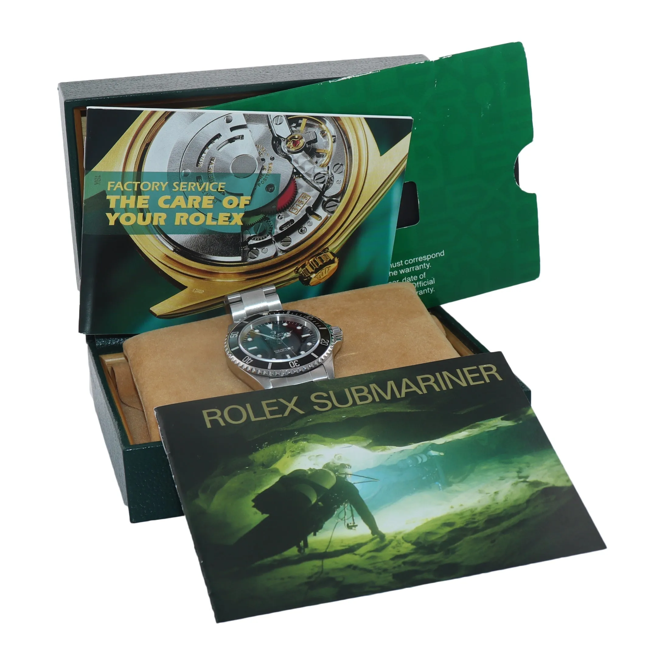 Rolex Submariner No-Date 2 line dial 14060 Steel Black 40mm Watch Box