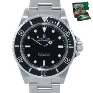 Rolex Submariner No-Date 2 line dial 14060 Steel Black 40mm Watch Box