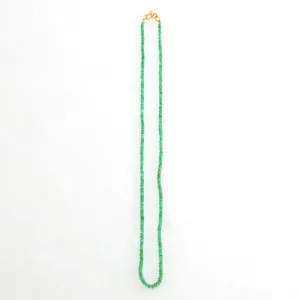Rondelle Emerald Necklace 18K Yellow Gold, 25"