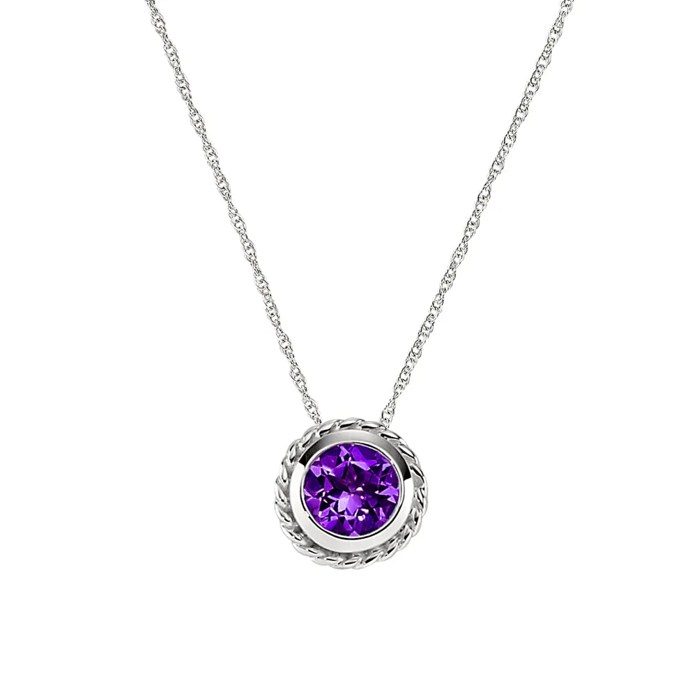 Rope Frame Bezel Topaz Pendants
