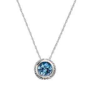 Rope Frame Bezel Topaz Pendants
