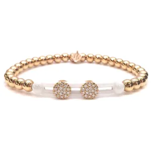 Rose Gold Diamond Stretch Bracelet