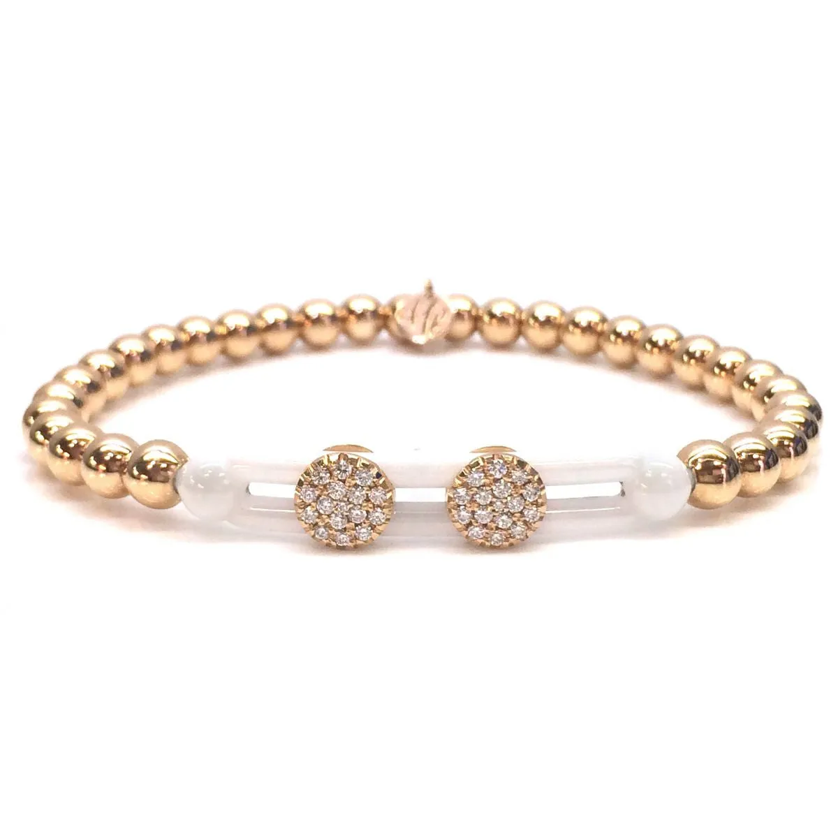 Rose Gold Diamond Stretch Bracelet