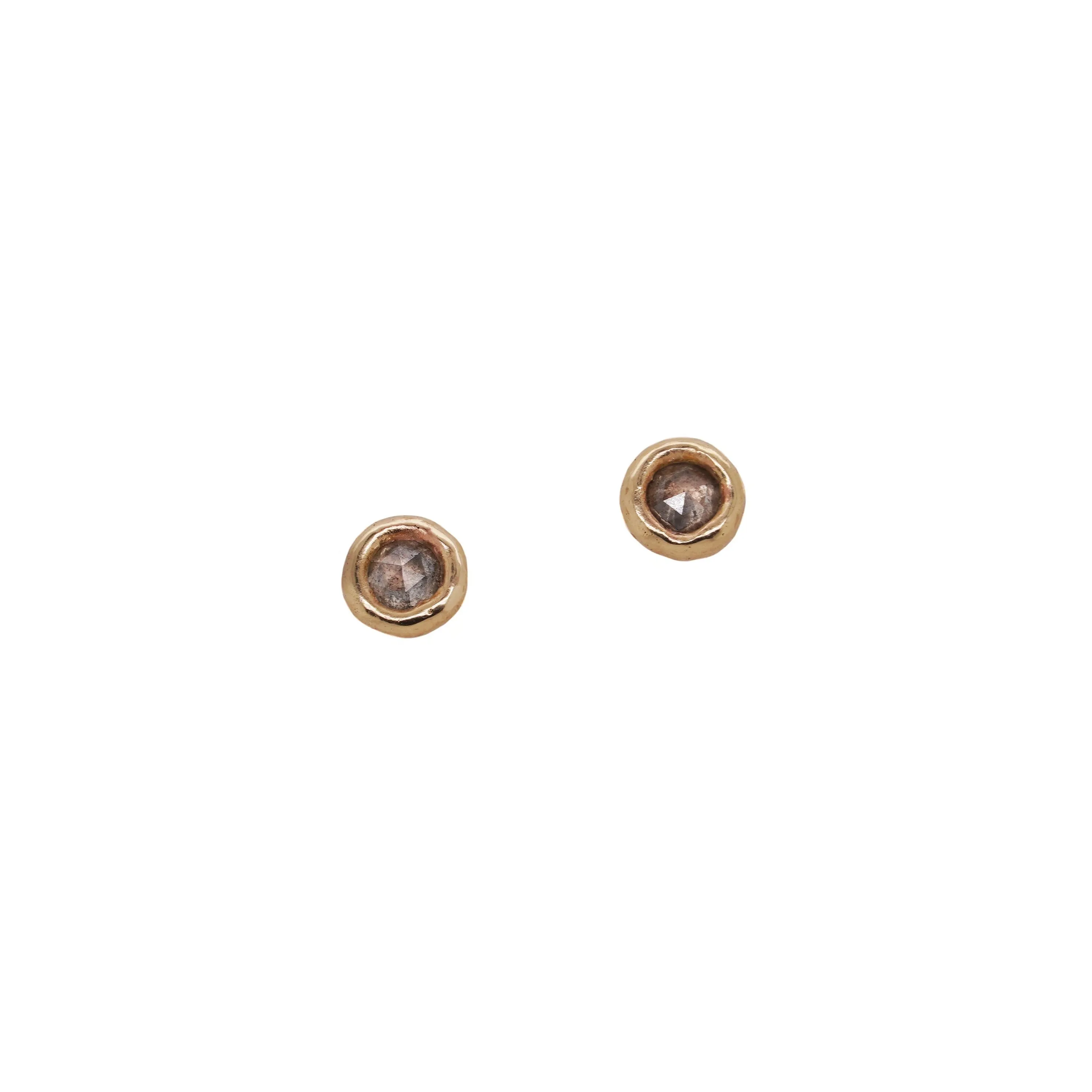Rosecut Cognac Diamond Portal Studs