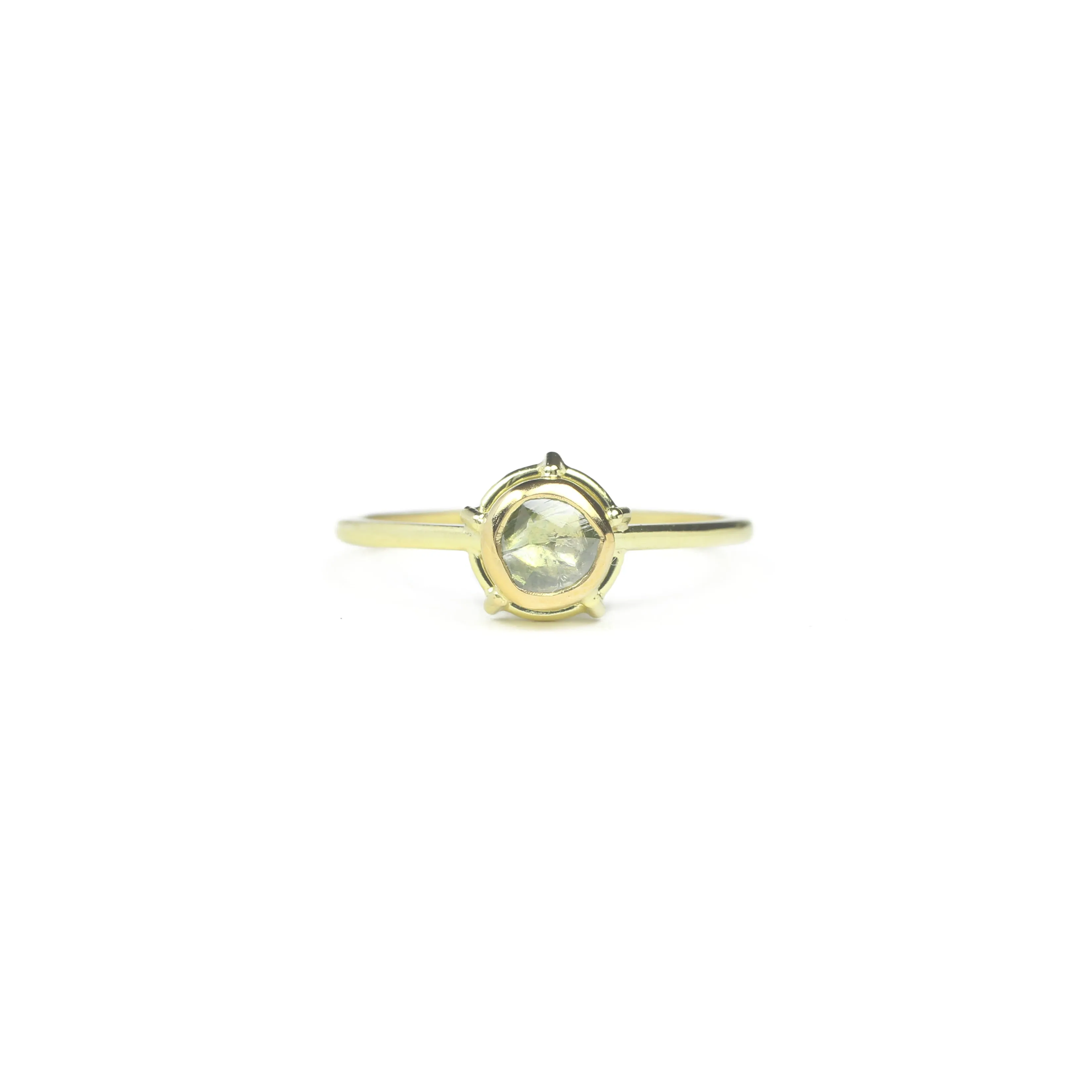 Rough Green Diamond Solitaire