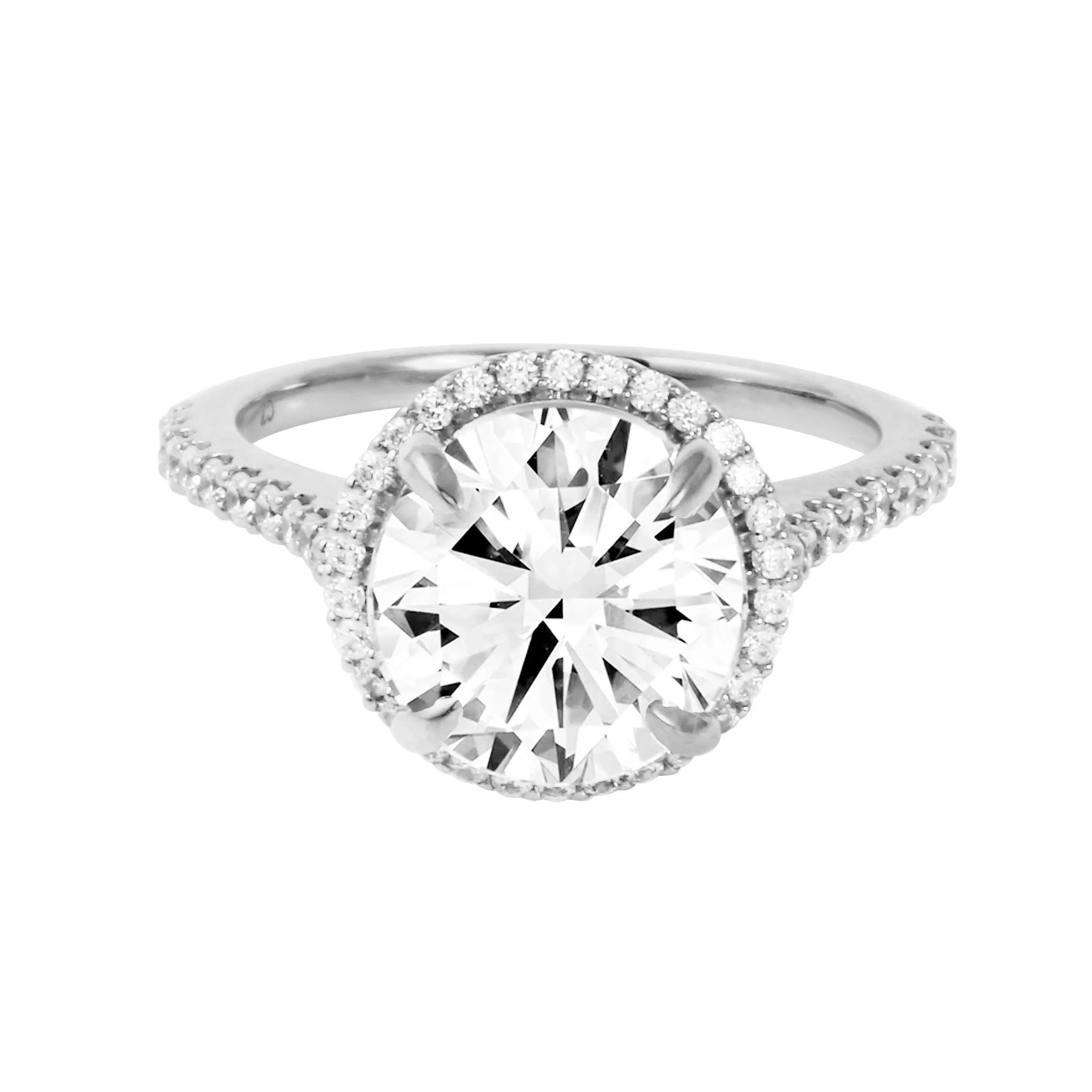 Round Brilliant Diamond Halo Engagement Ring Setting