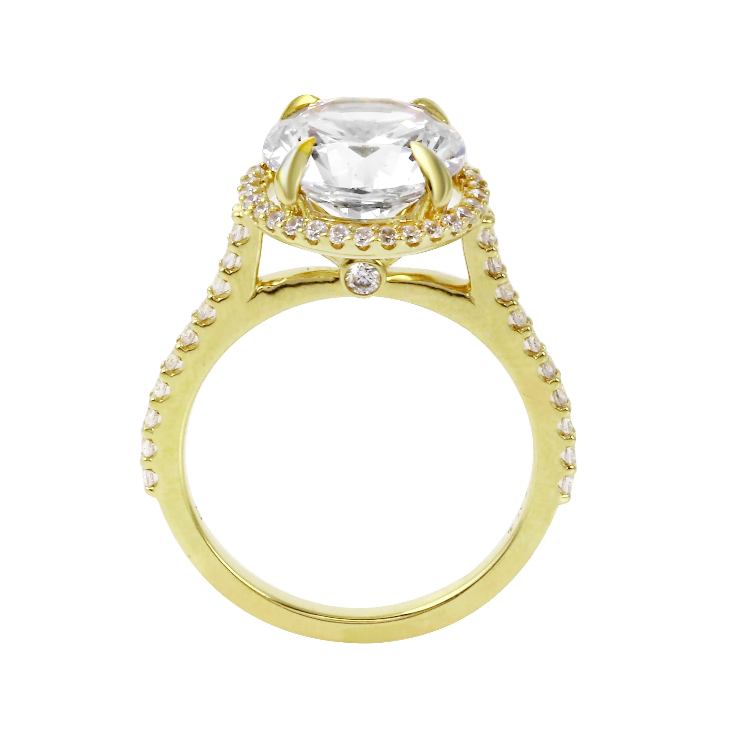 Round Brilliant Diamond Halo Engagement Ring Setting
