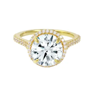 Round Brilliant Diamond Halo Engagement Ring Setting