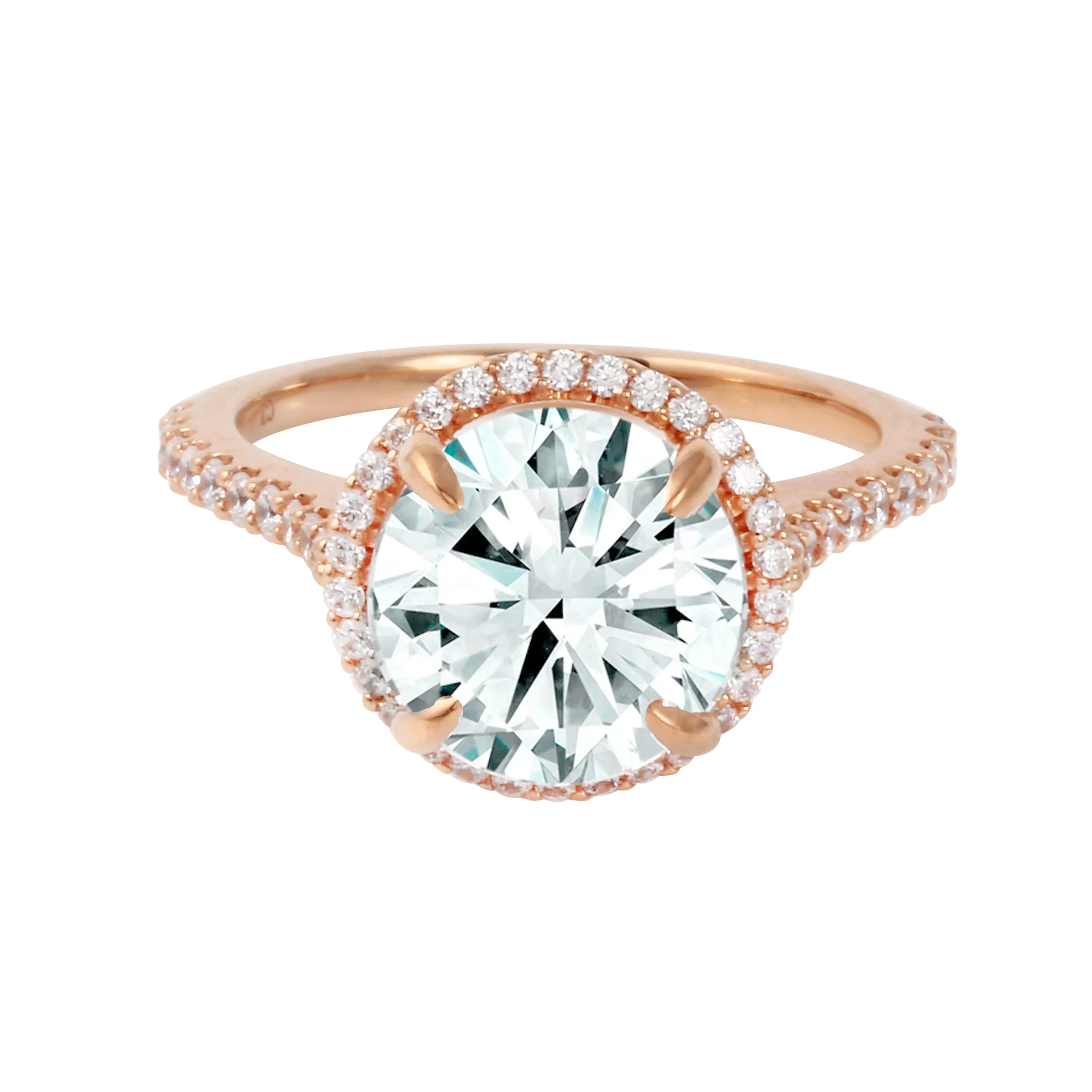 Round Brilliant Diamond Halo Engagement Ring Setting