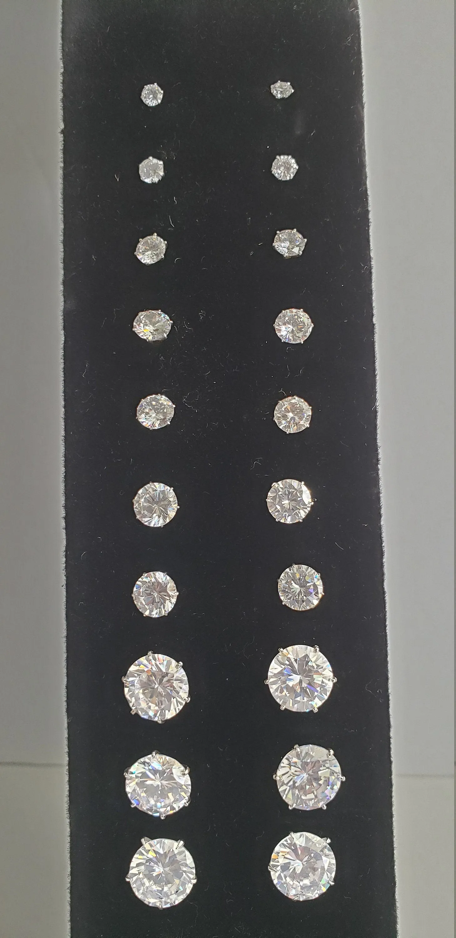 Round CZ Stud Earrings