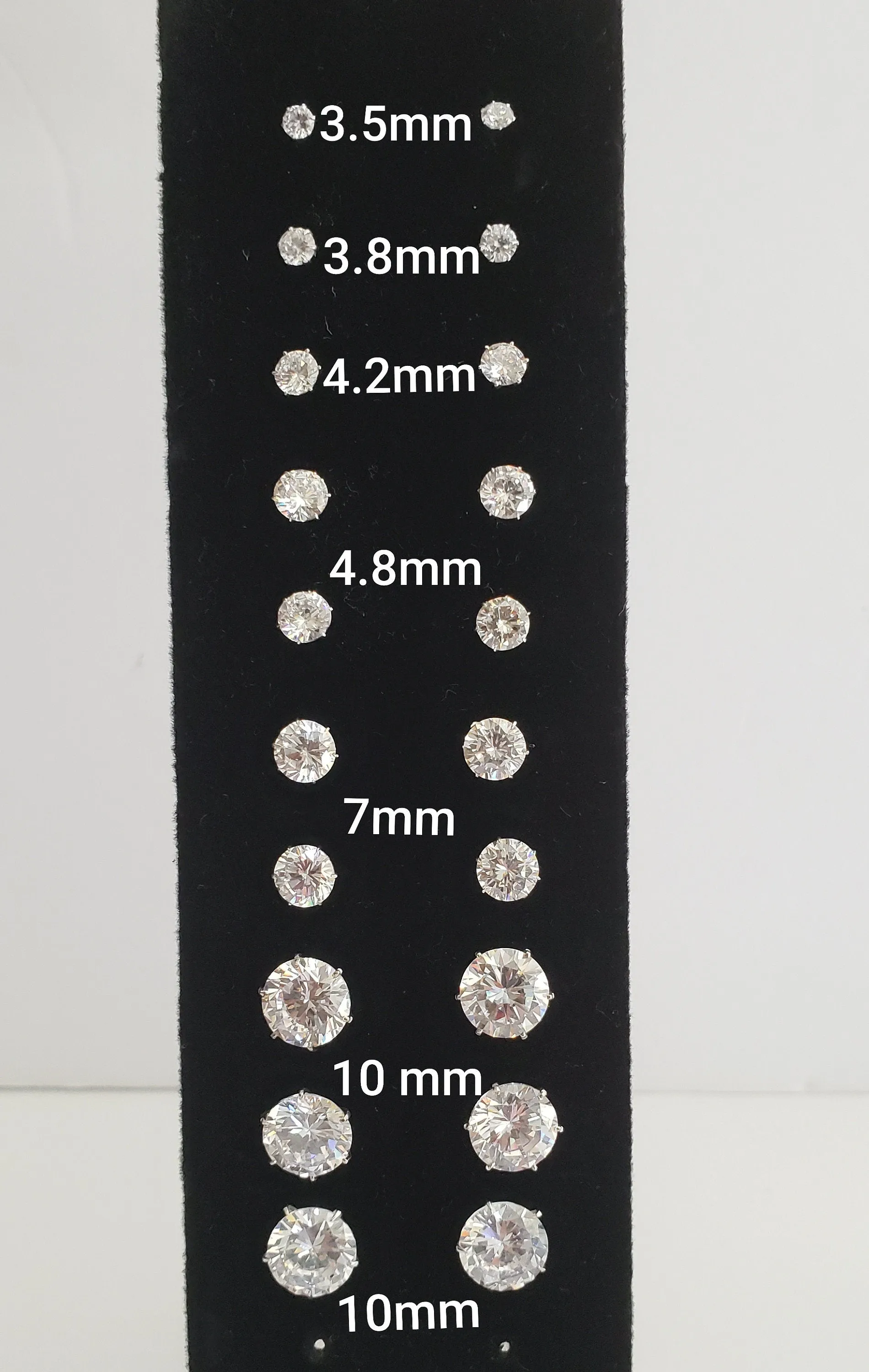 Round CZ Stud Earrings