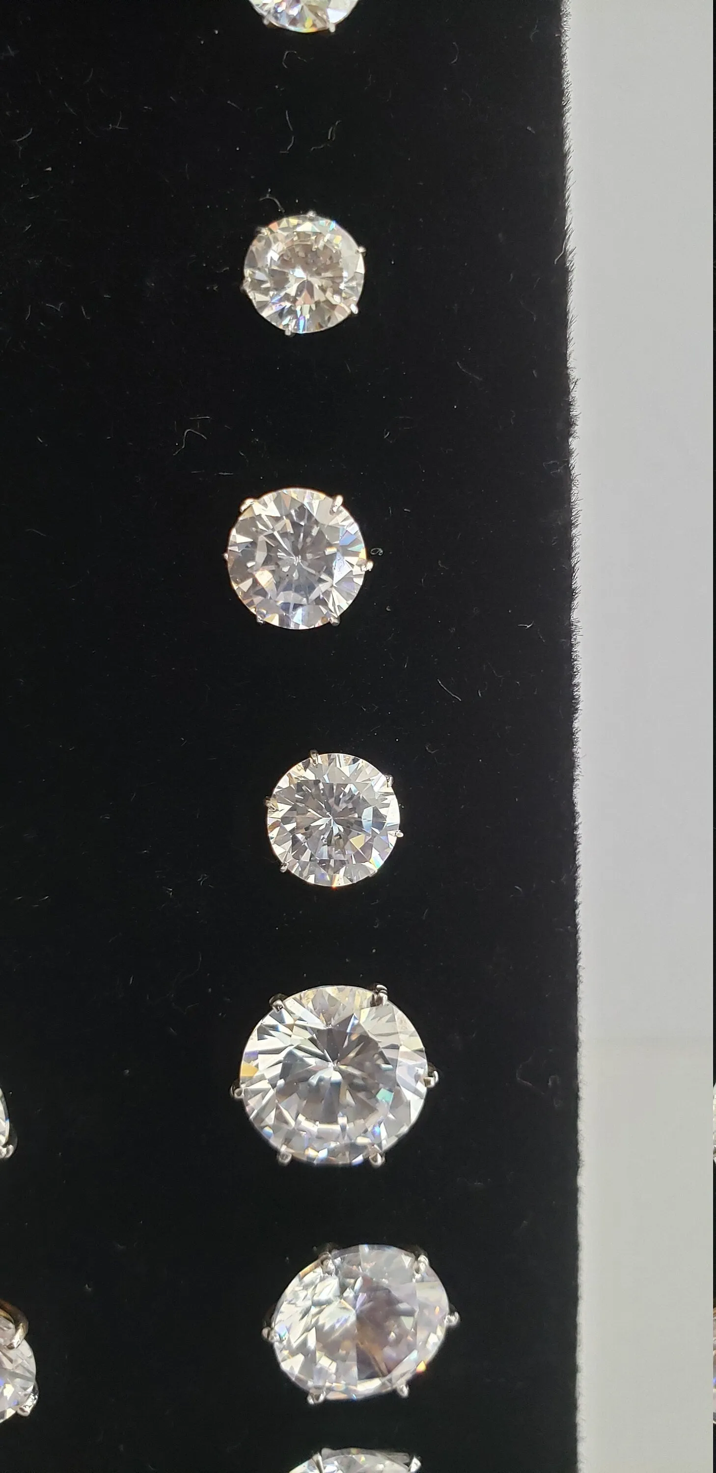 Round CZ Stud Earrings