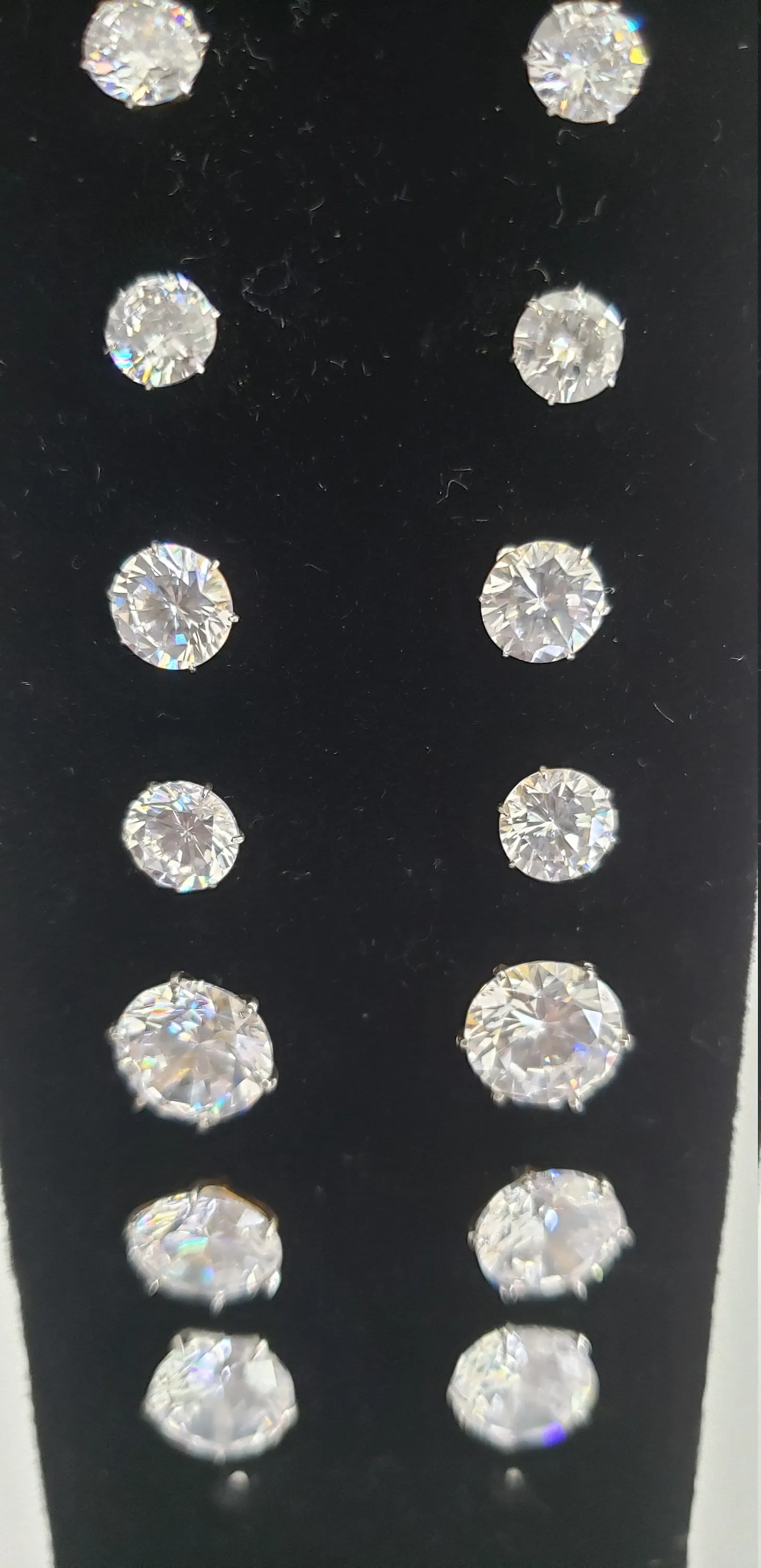Round CZ Stud Earrings