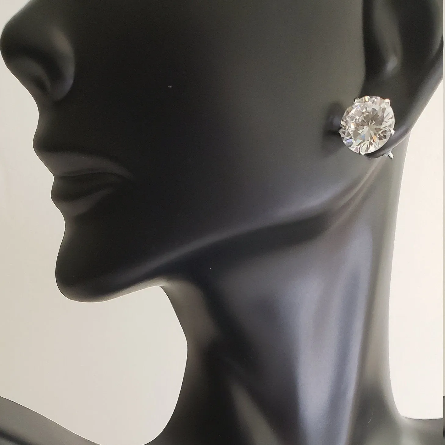 Round CZ Stud Earrings